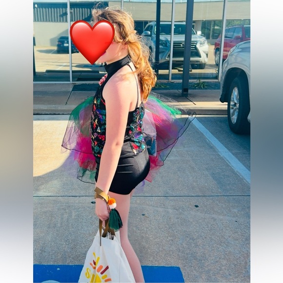 Like new XL girl’s 3 piece dance costume. Halter  leotard with  short & 2 skirts - Picture 2 of 16